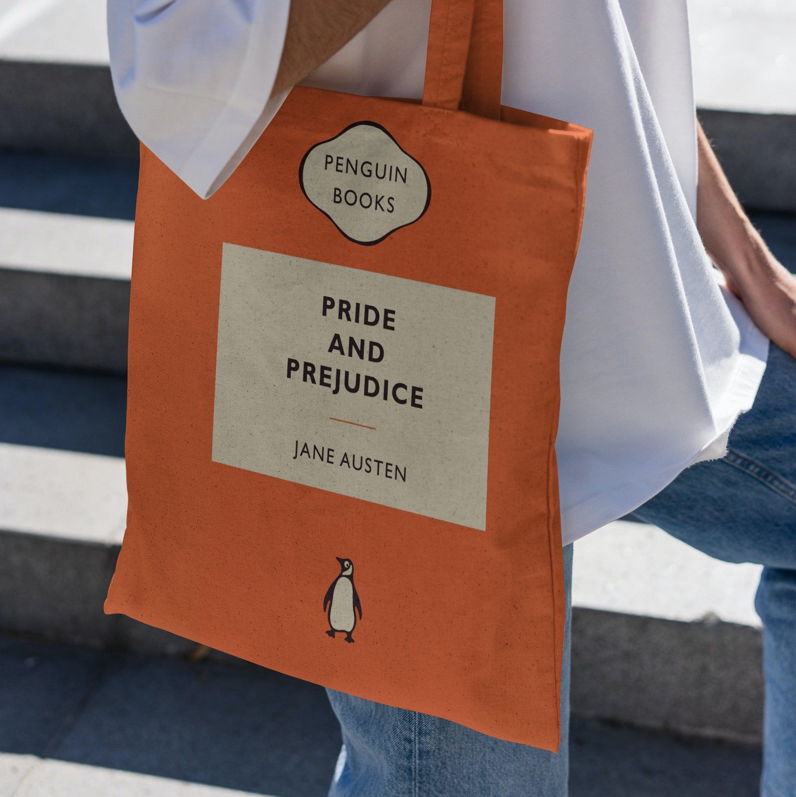 Pride Prejudice Tote Bag Orange