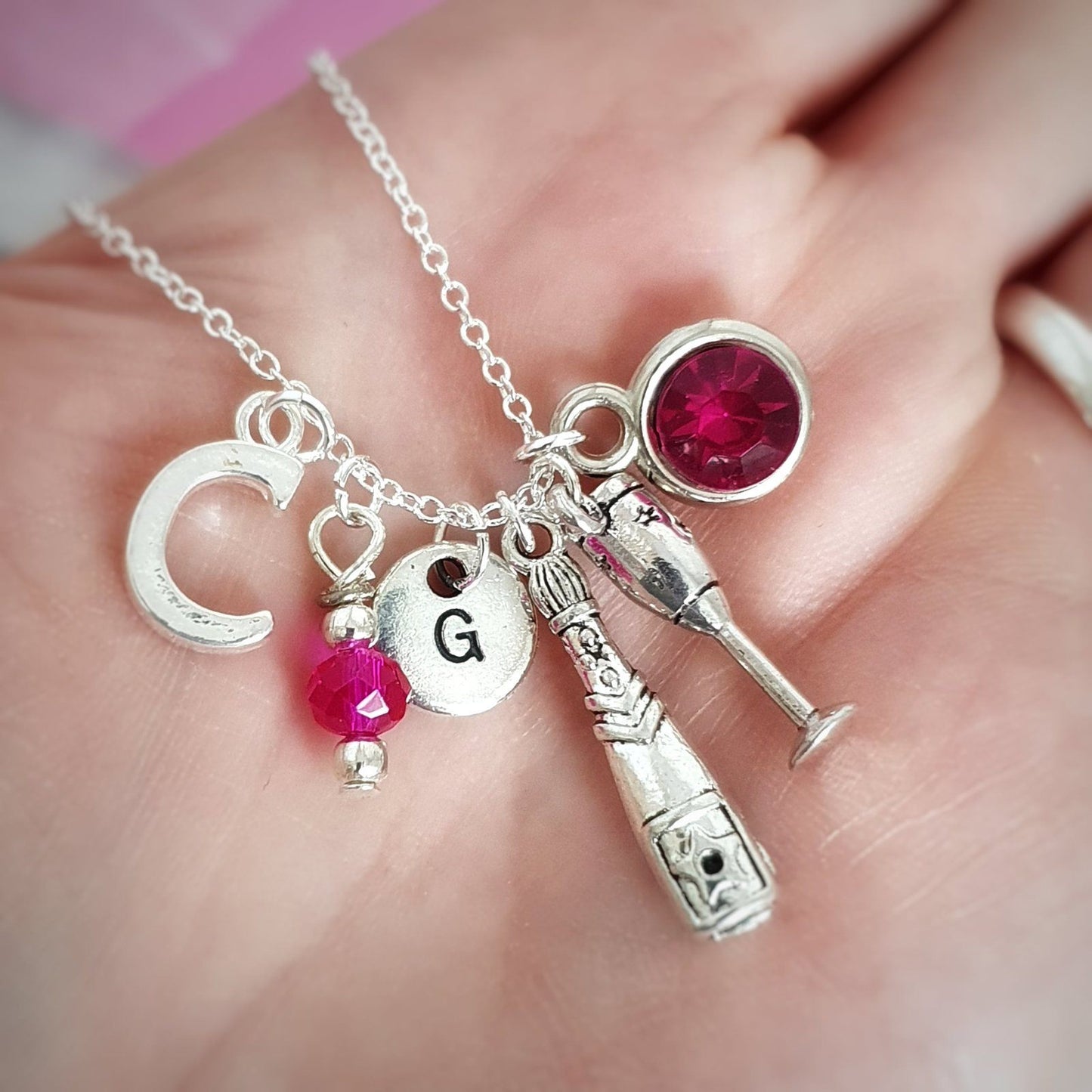 Prosecco Lover Necklace Silver