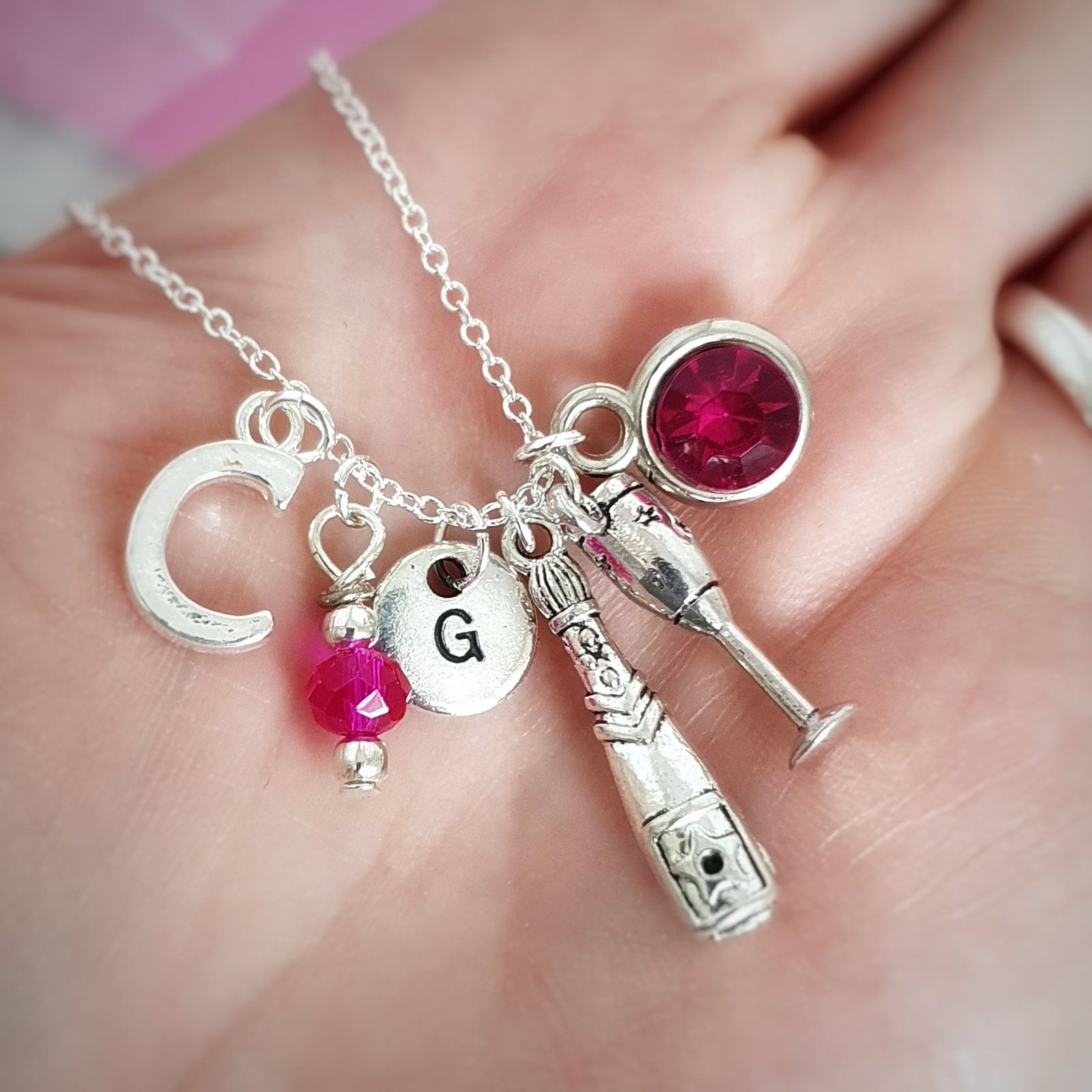Prosecco Lover Necklace Silver