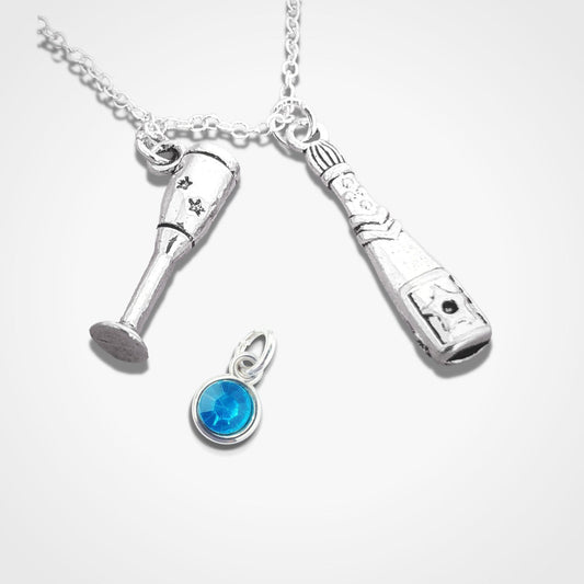 Prosecco Lover Necklace Silver