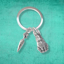 Load image into Gallery viewer, Rabbit Keyring Silver
