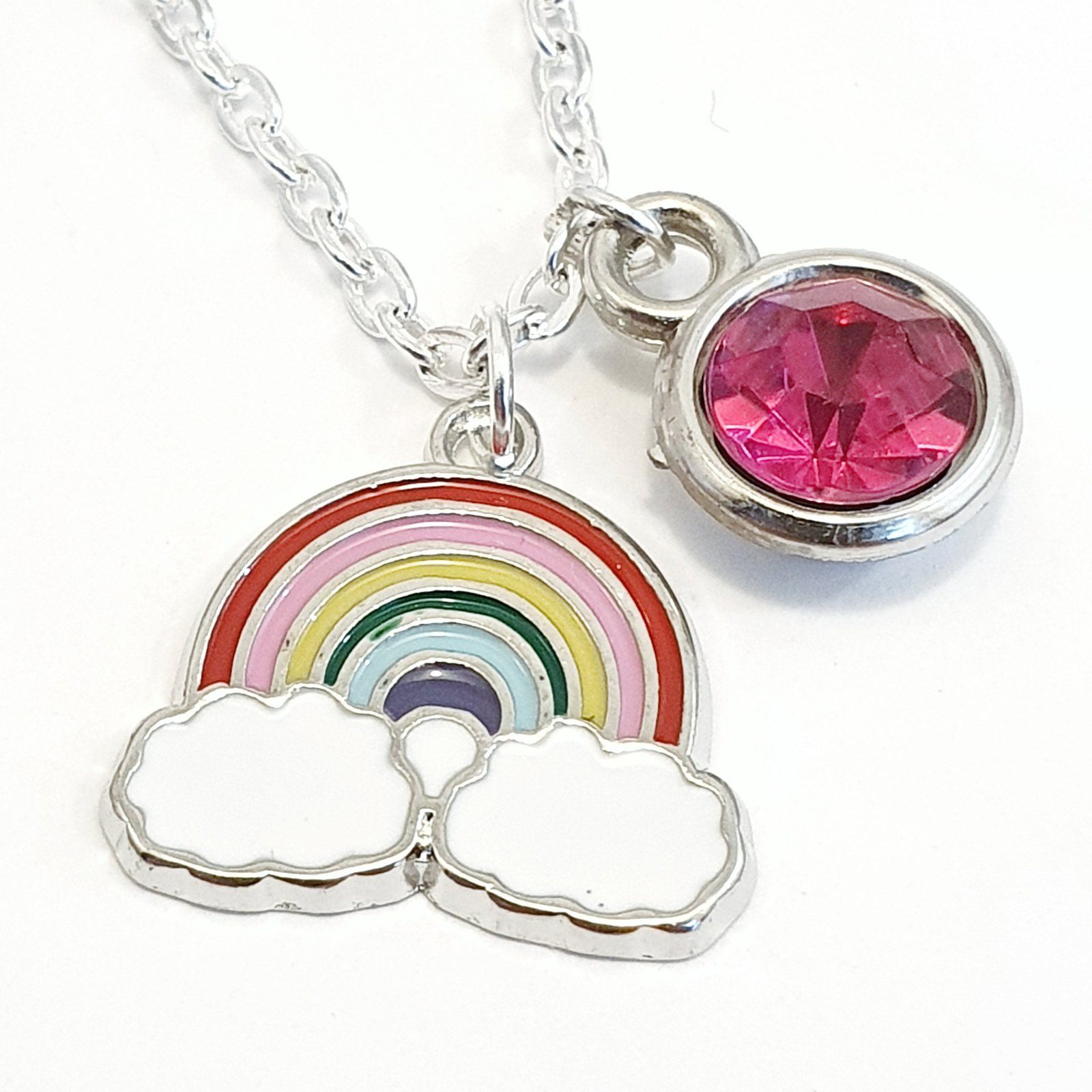 Rainbow Necklace Silver