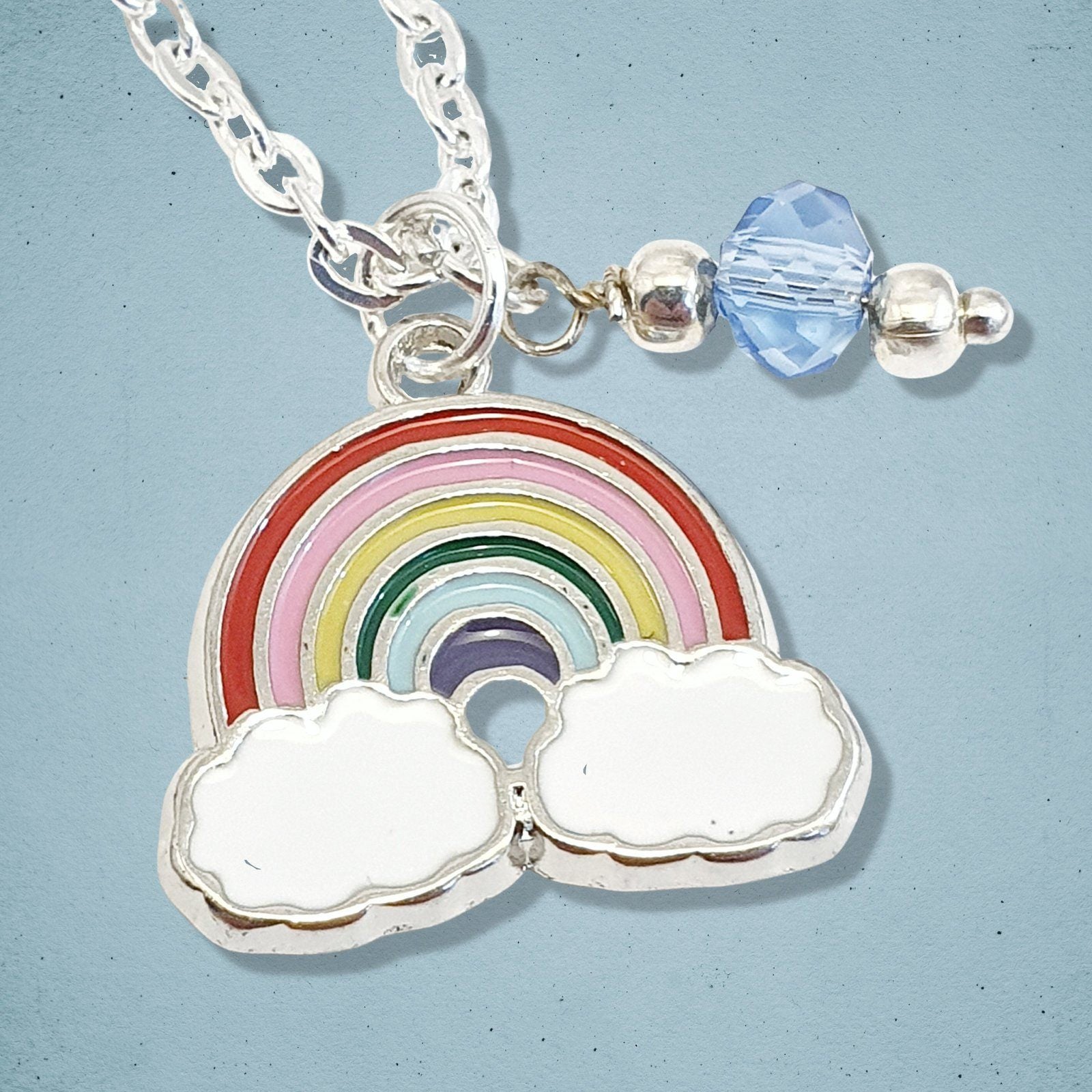 Rainbow Necklace Silver