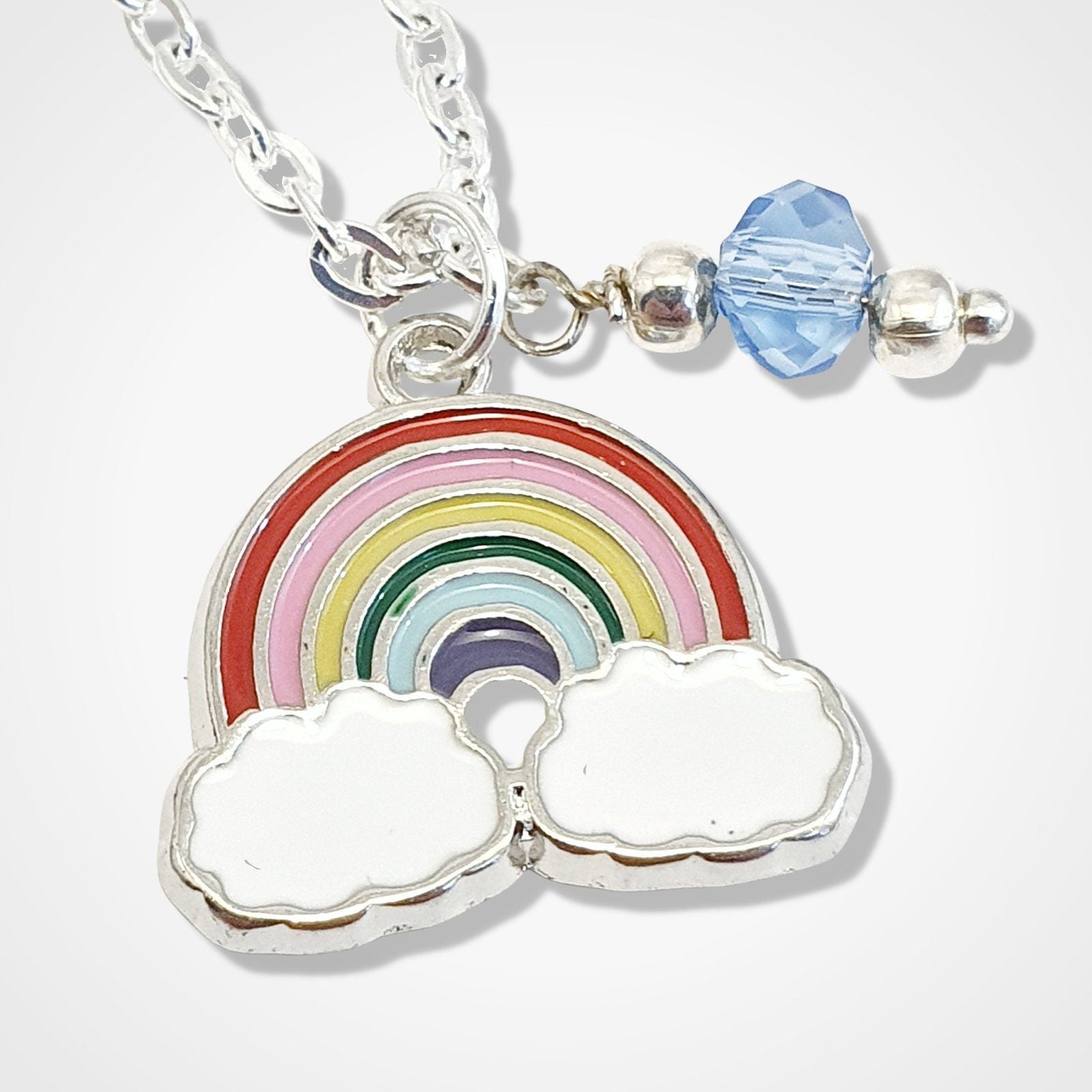 Rainbow Necklace Silver