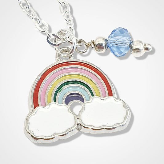 Rainbow Necklace Silver