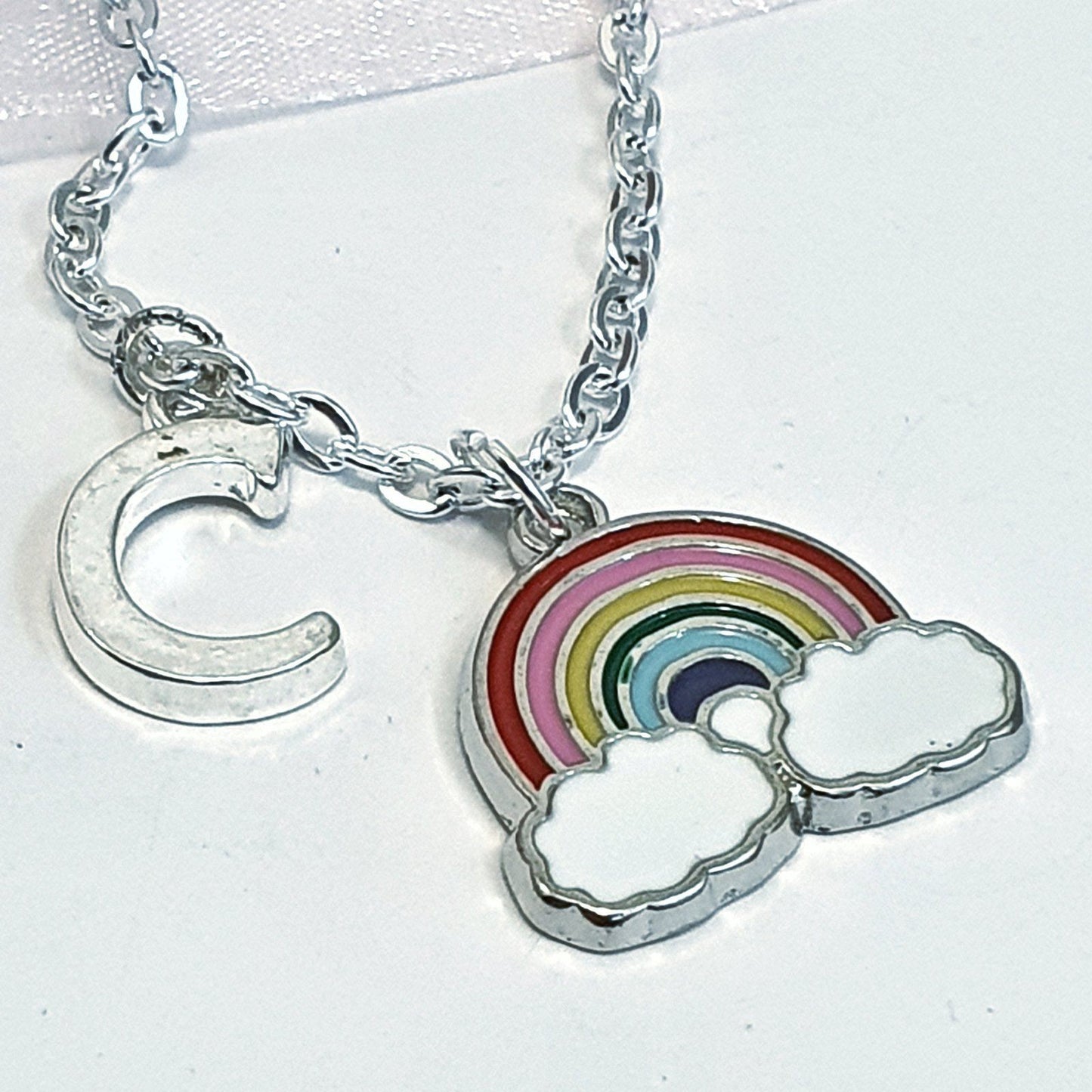 Rainbow Necklace Silver
