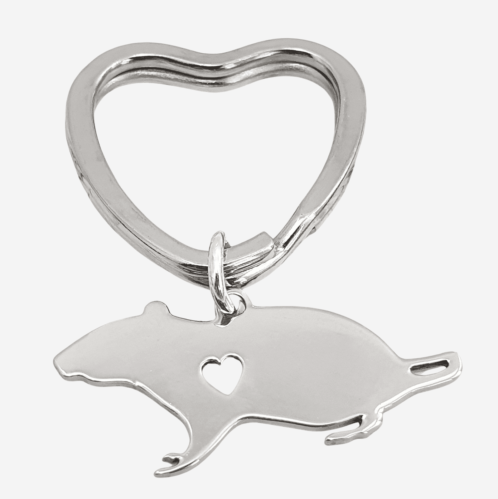 Rat Keyring Silver