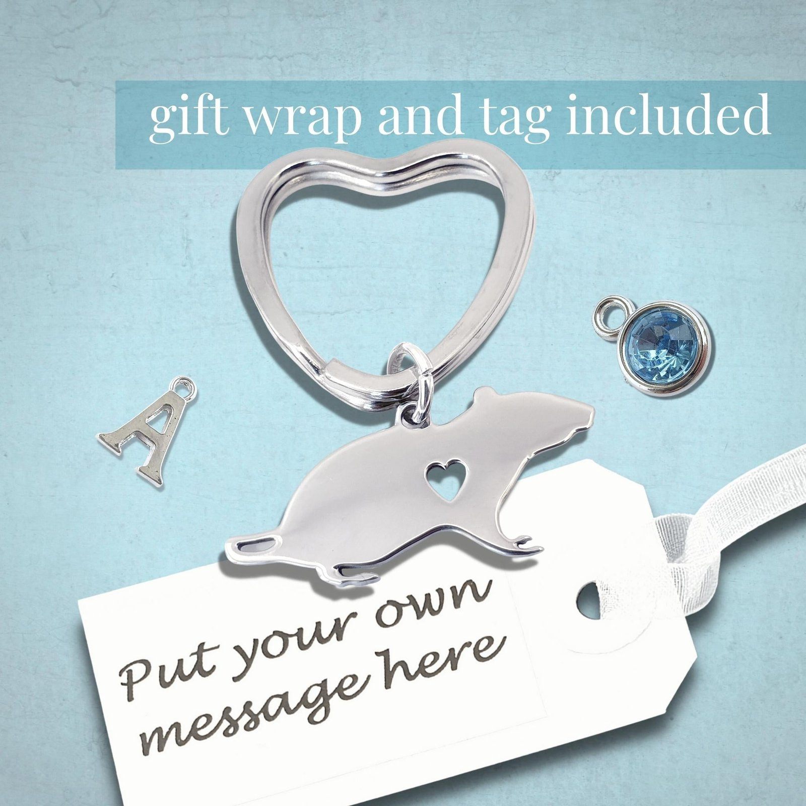 Rat Keyring Silver
