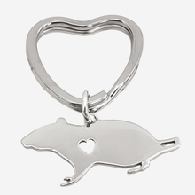 Load image into Gallery viewer, Rat Keyring Silver
