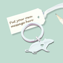 Load image into Gallery viewer, Rat Keyring Silver
