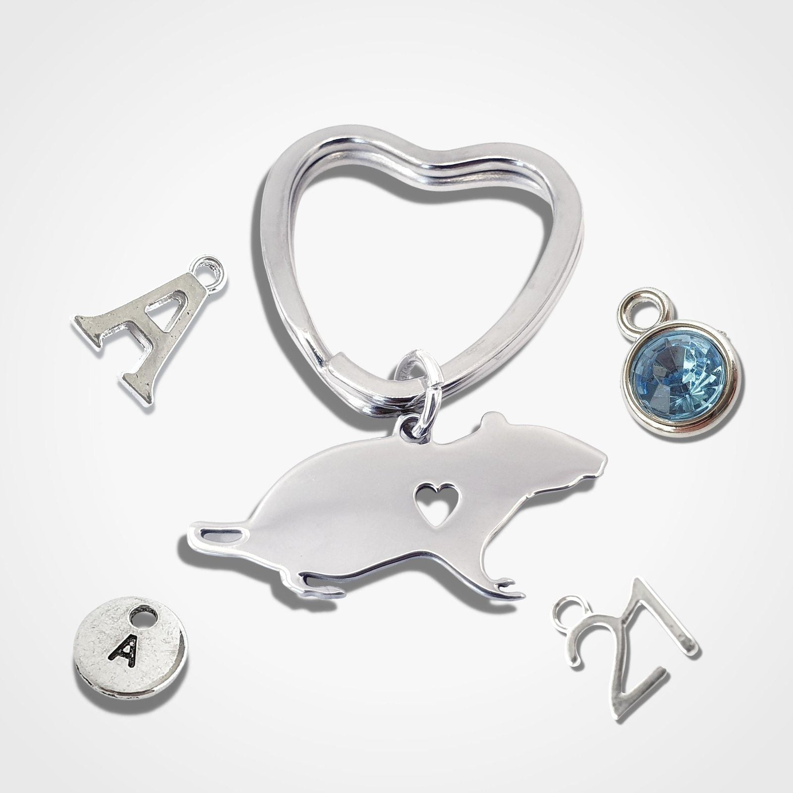 Rat Keyring Silver