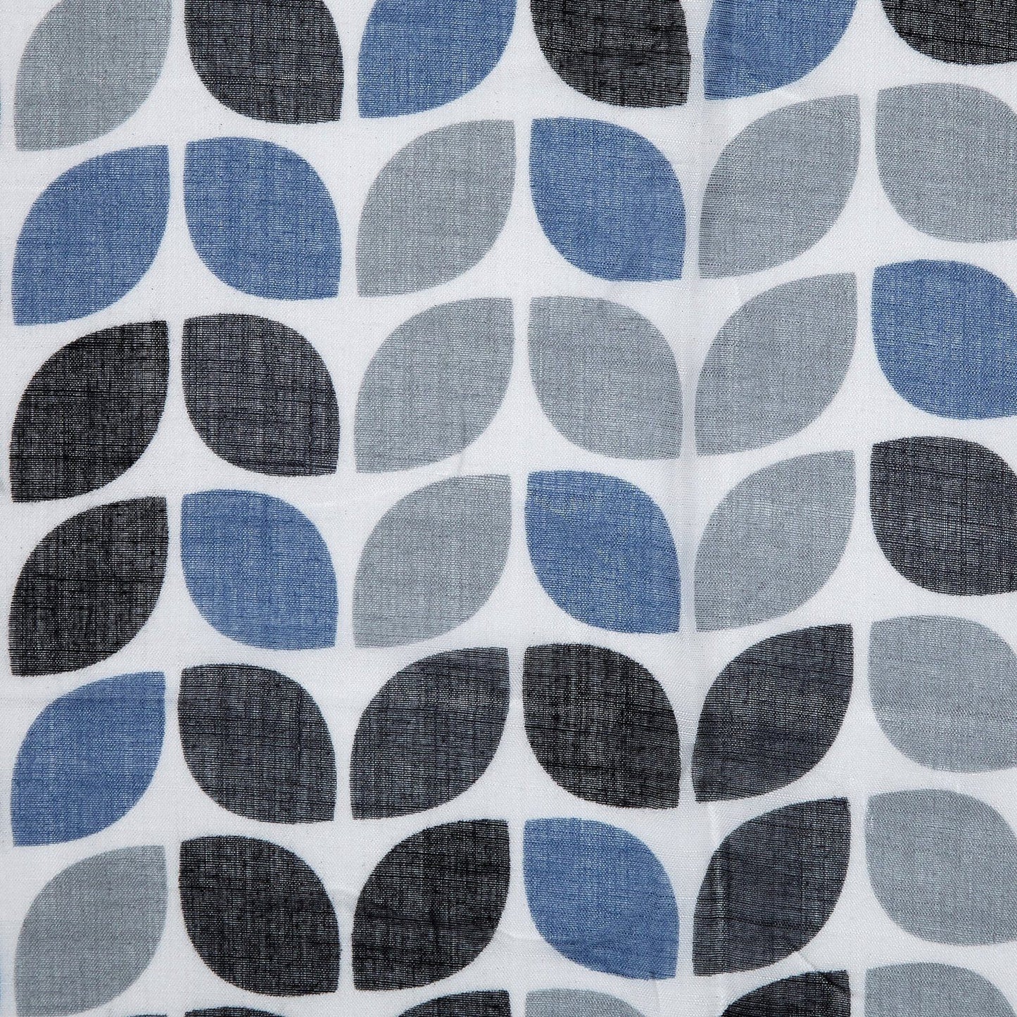 Retro Leaf Print Scarf Blue