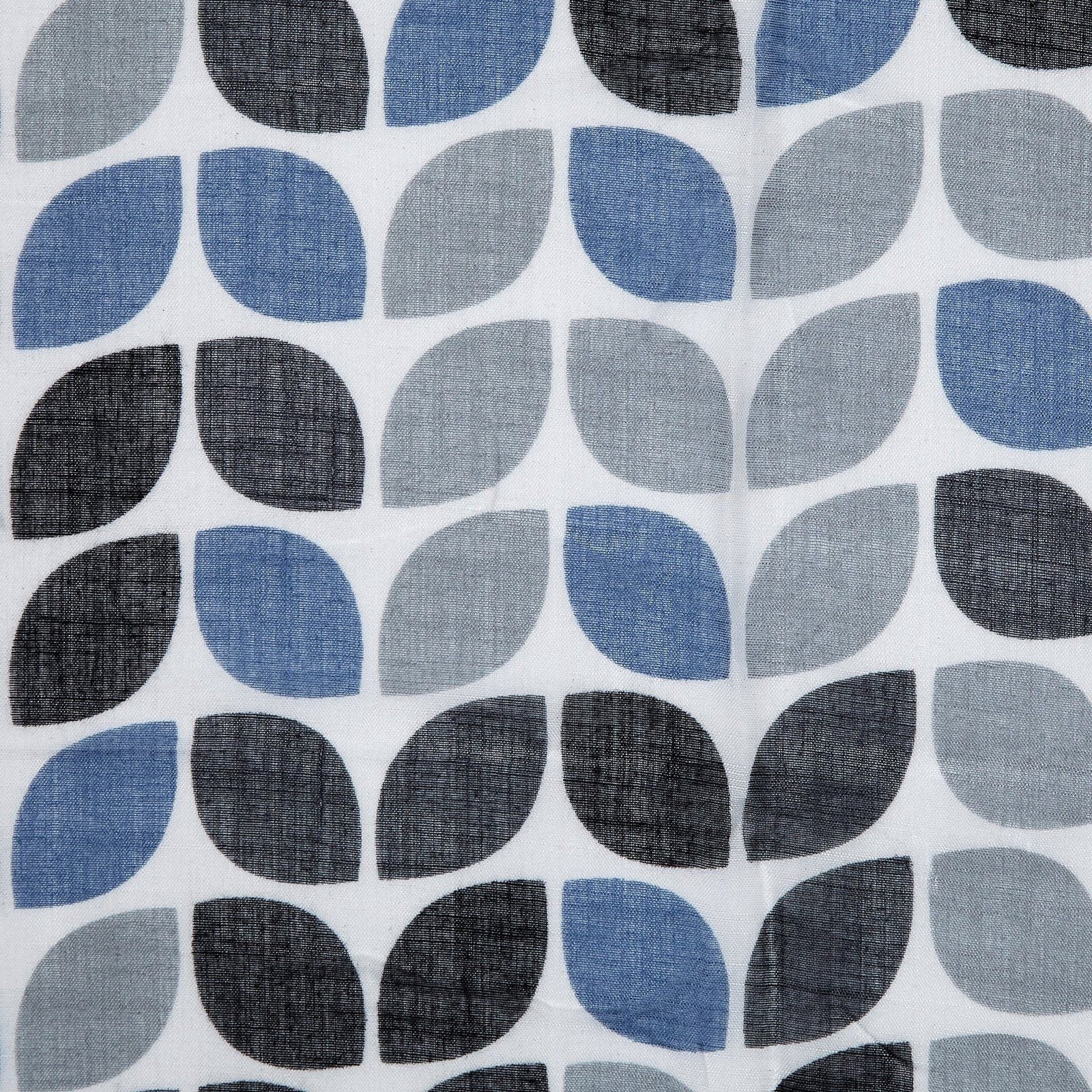 Retro Leaf Print Scarf Blue