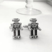 Load image into Gallery viewer, Robot Cufflinks Silver
