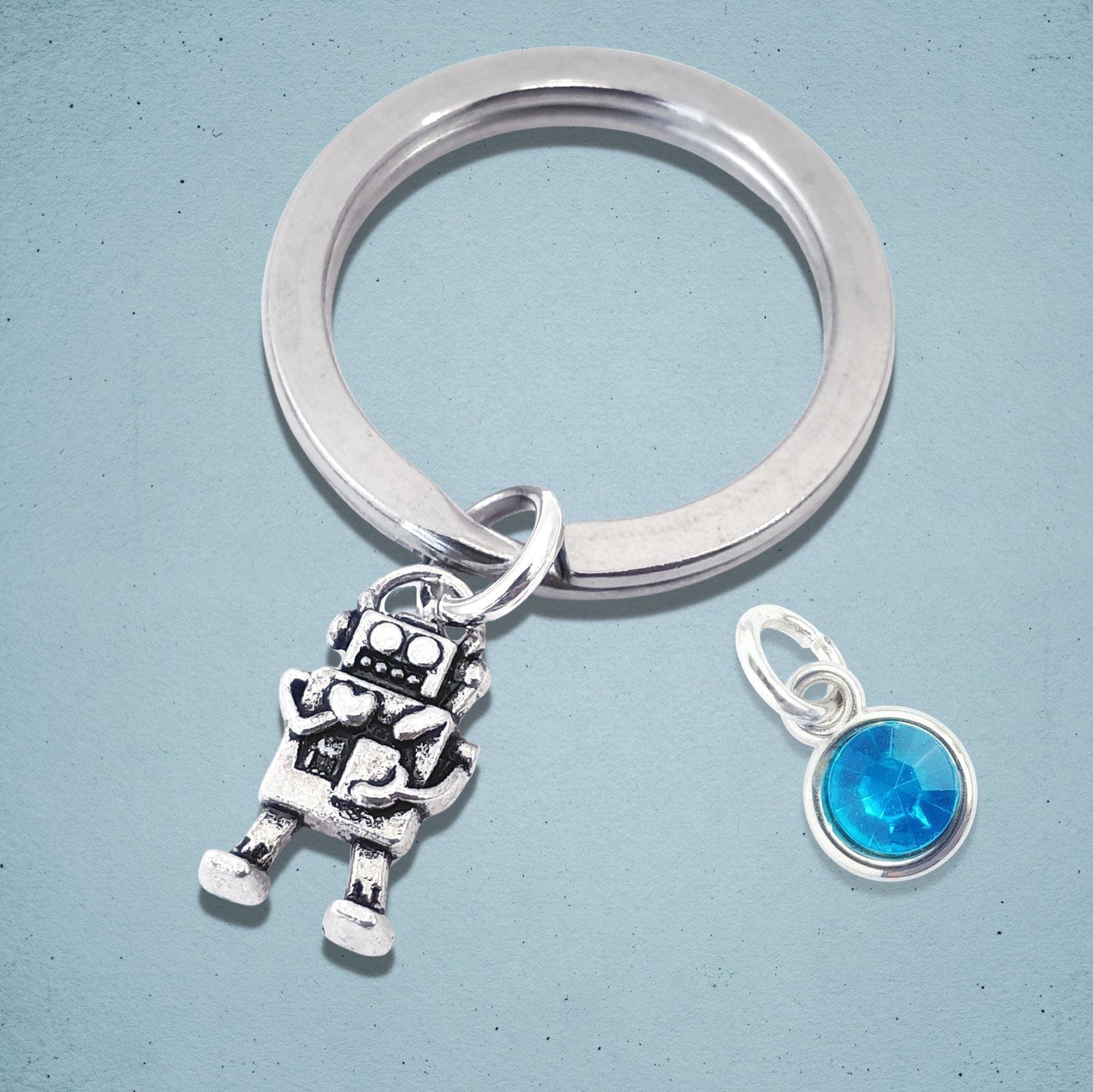 Robot Keyring Silver
