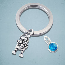 Load image into Gallery viewer, Robot Keyring Silver
