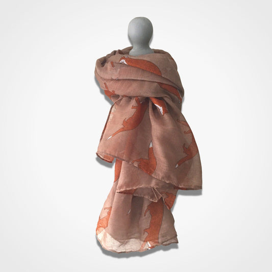 Running Fox Scarf Caramel