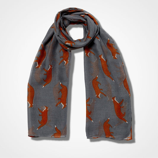 Running Fox Scarf Slate