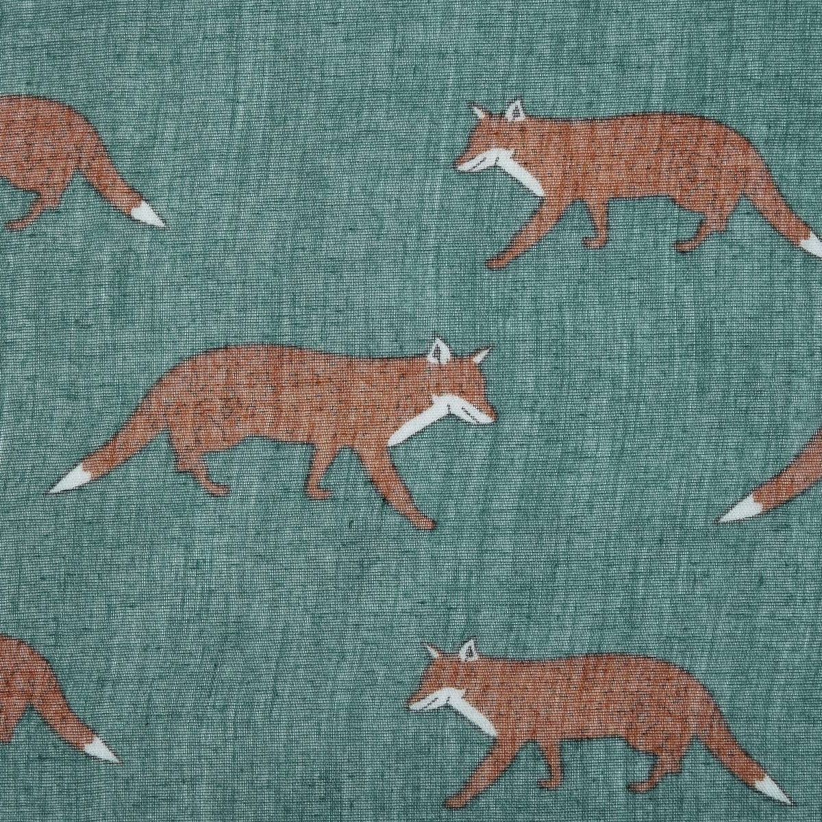 Running Fox Scarf Teal green