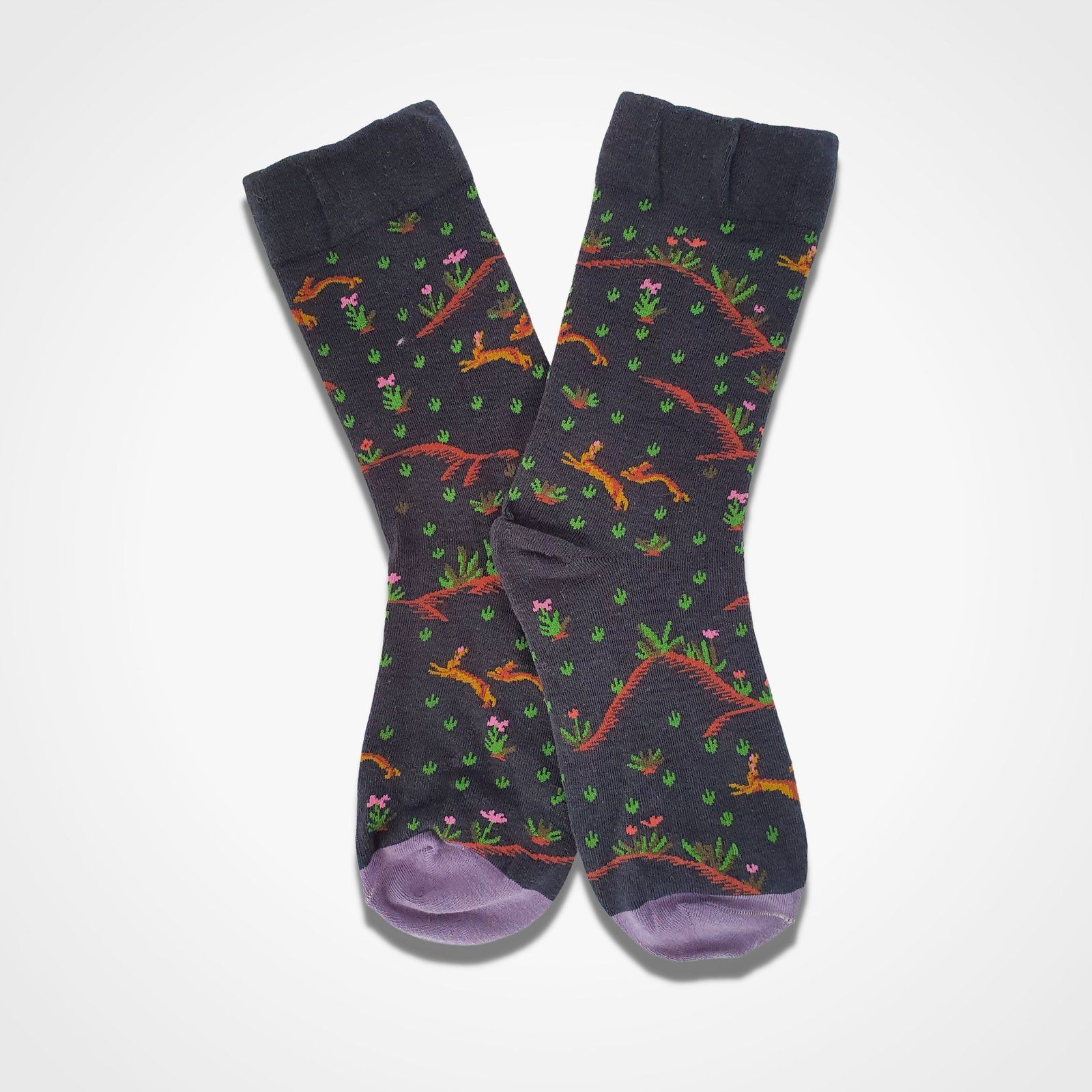 Running Rabbits Socks Dark Blue