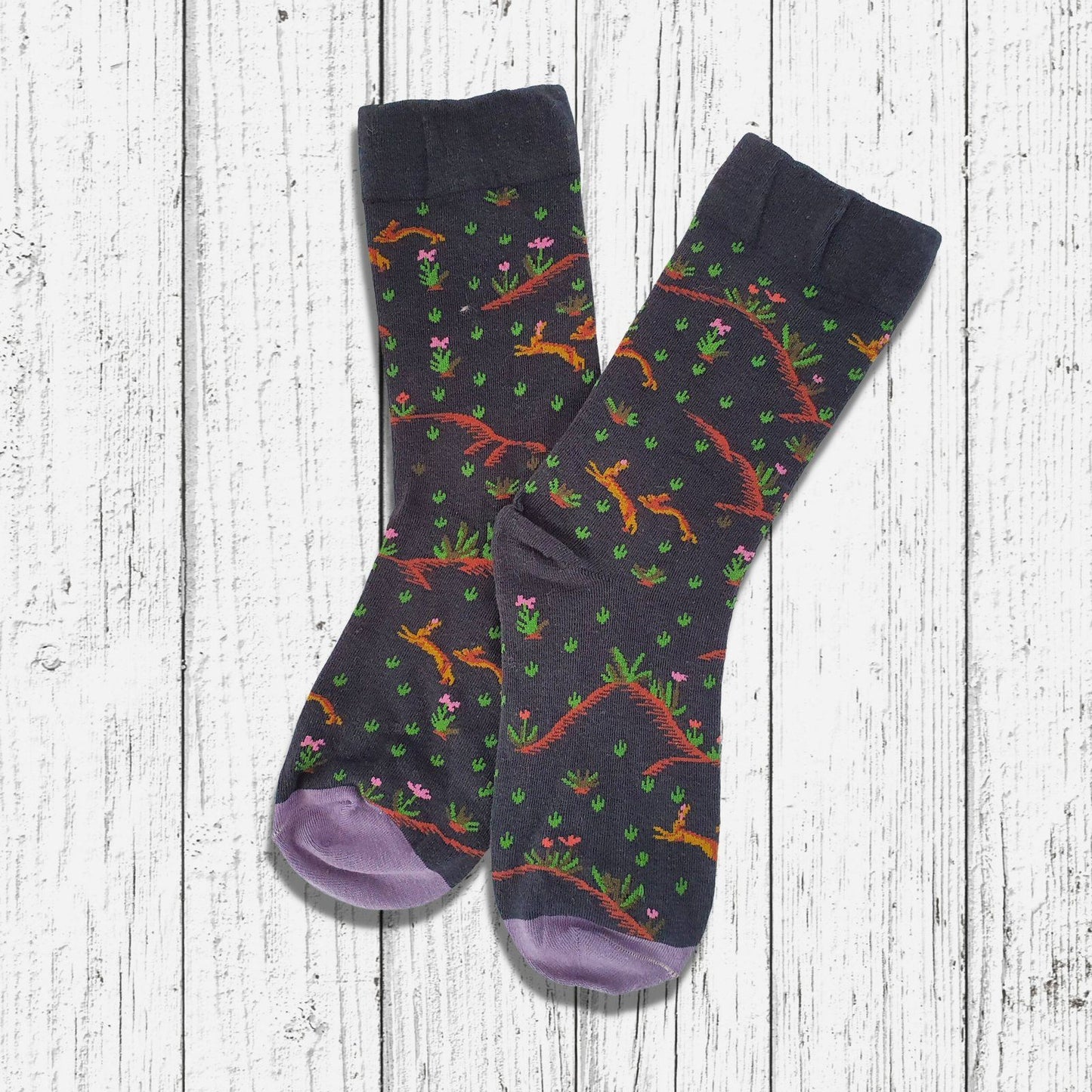 Running Rabbits Socks Dark Blue