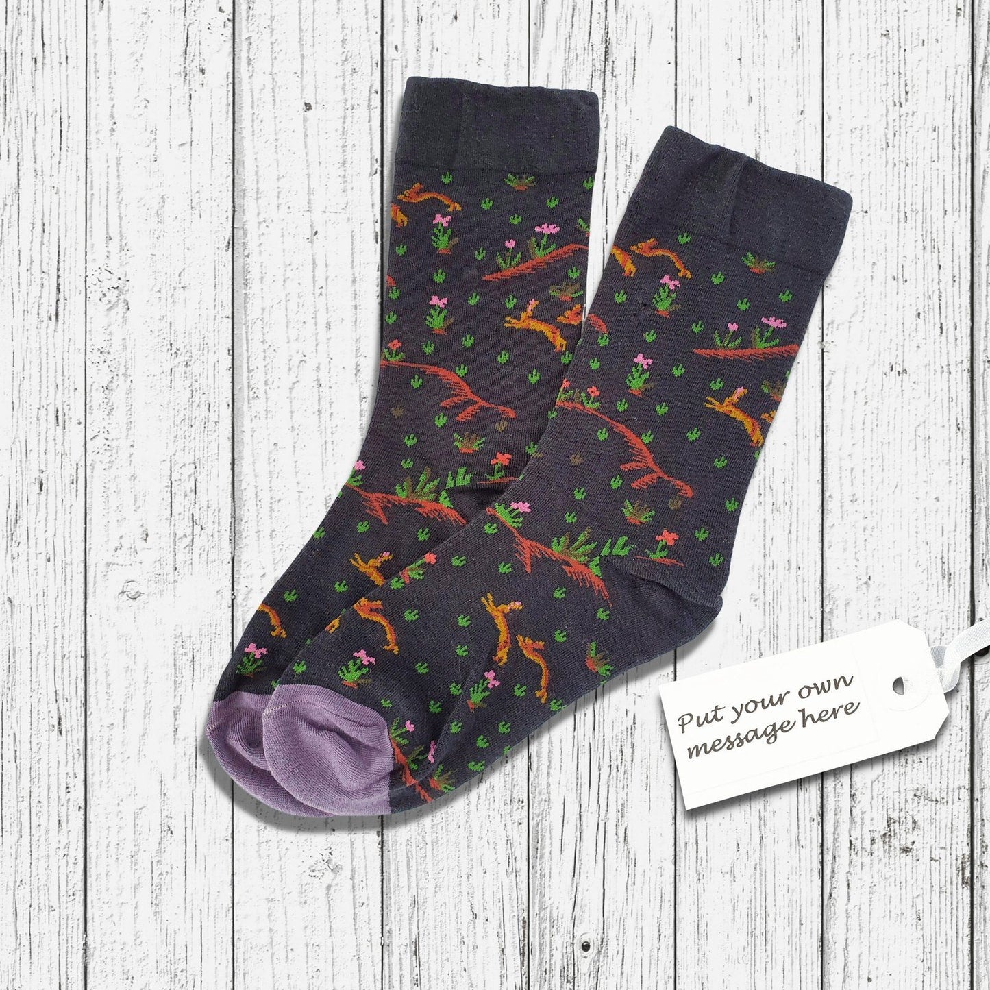 Running Rabbits Socks Dark Blue