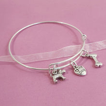 Load image into Gallery viewer, Scottie Dog Bangle Silver
