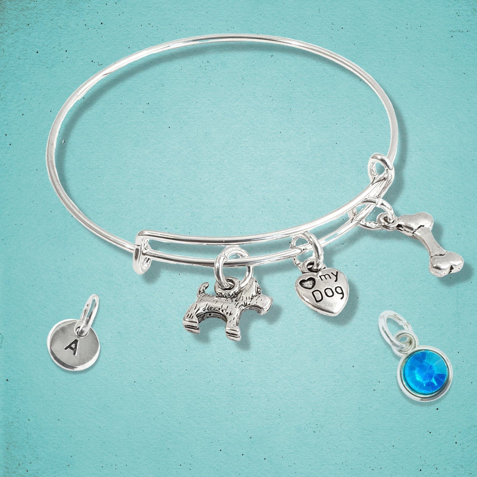 Scottie Dog Bangle Silver