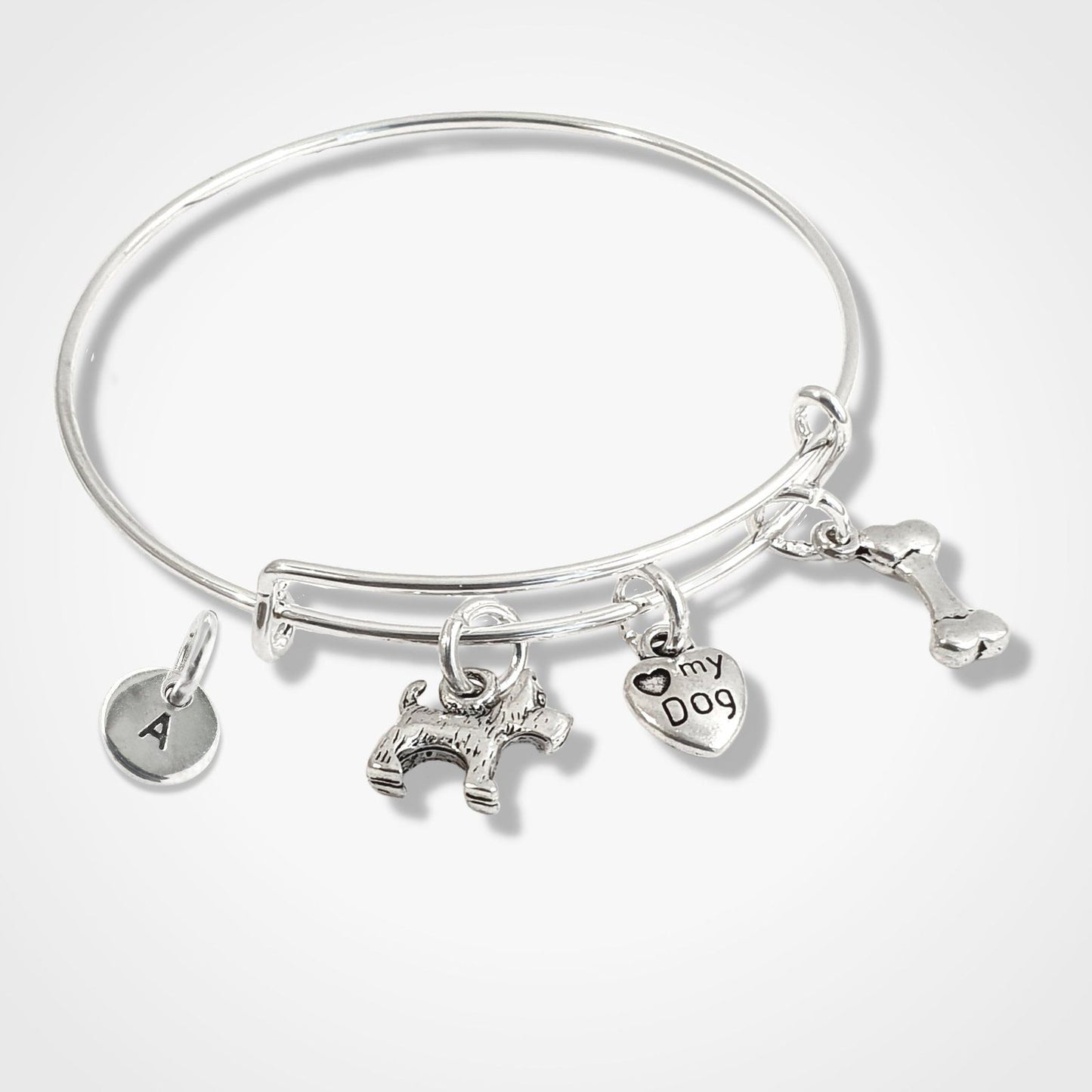 Scottie Dog Bangle Silver