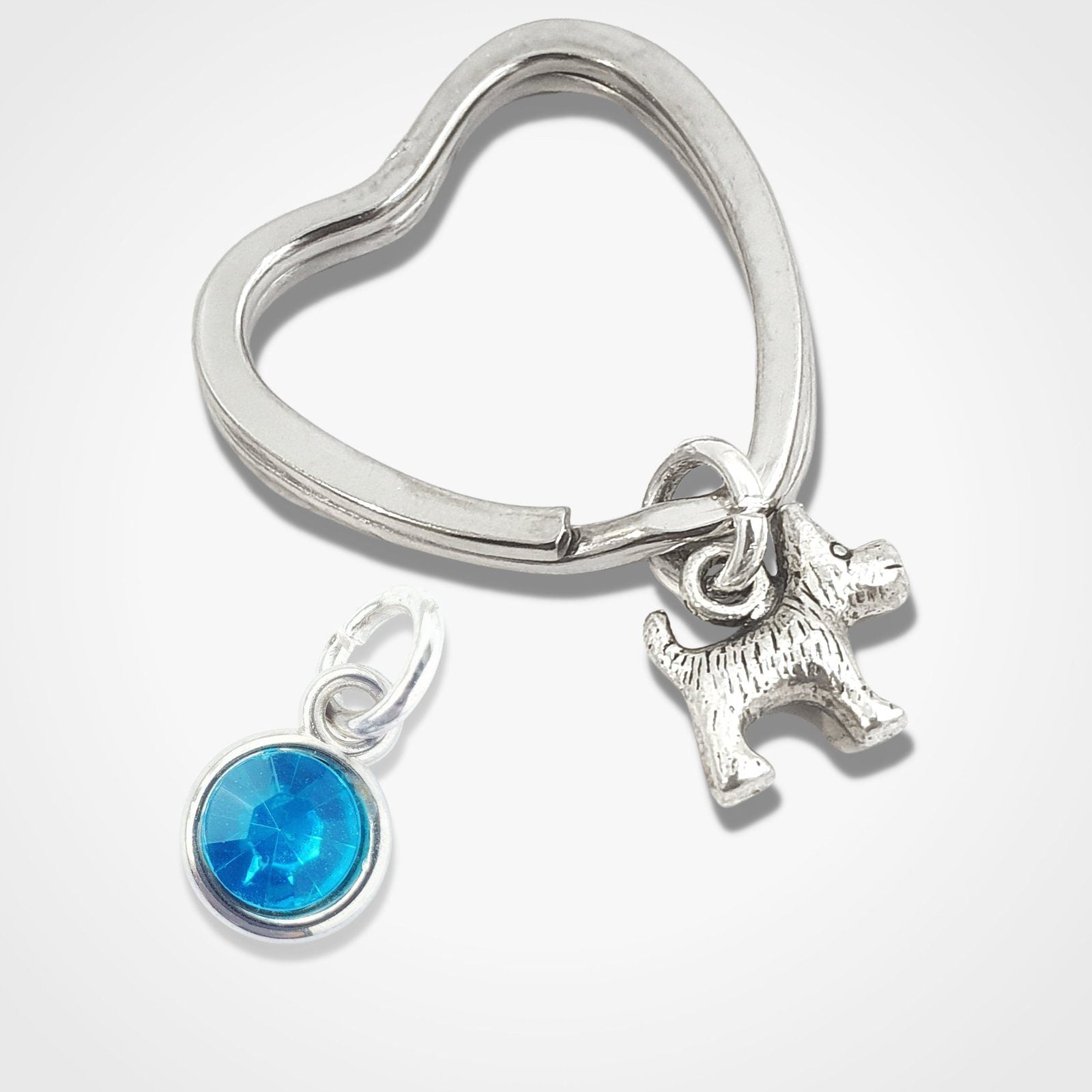 Scottie Dog Keyring Silver