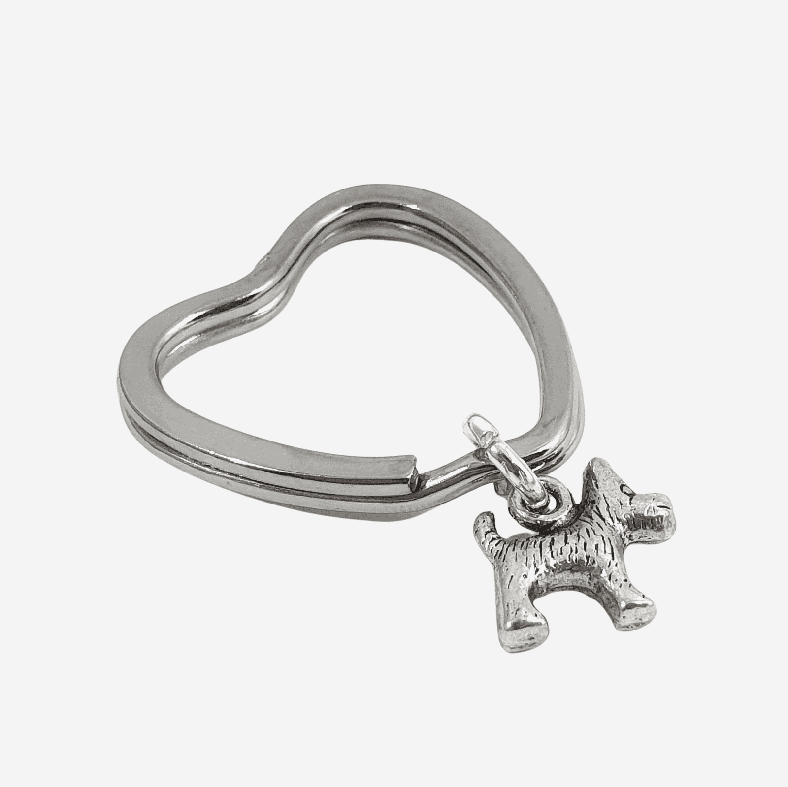 Scottie Dog Keyring Silver
