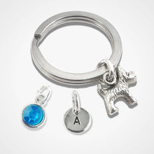 Load image into Gallery viewer, Scottie Dog keyring Silver
