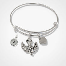 Load image into Gallery viewer, Scottish Thistle Bangle Silver
