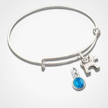 Load image into Gallery viewer, Scotty Dog Charm Bangle Silver
