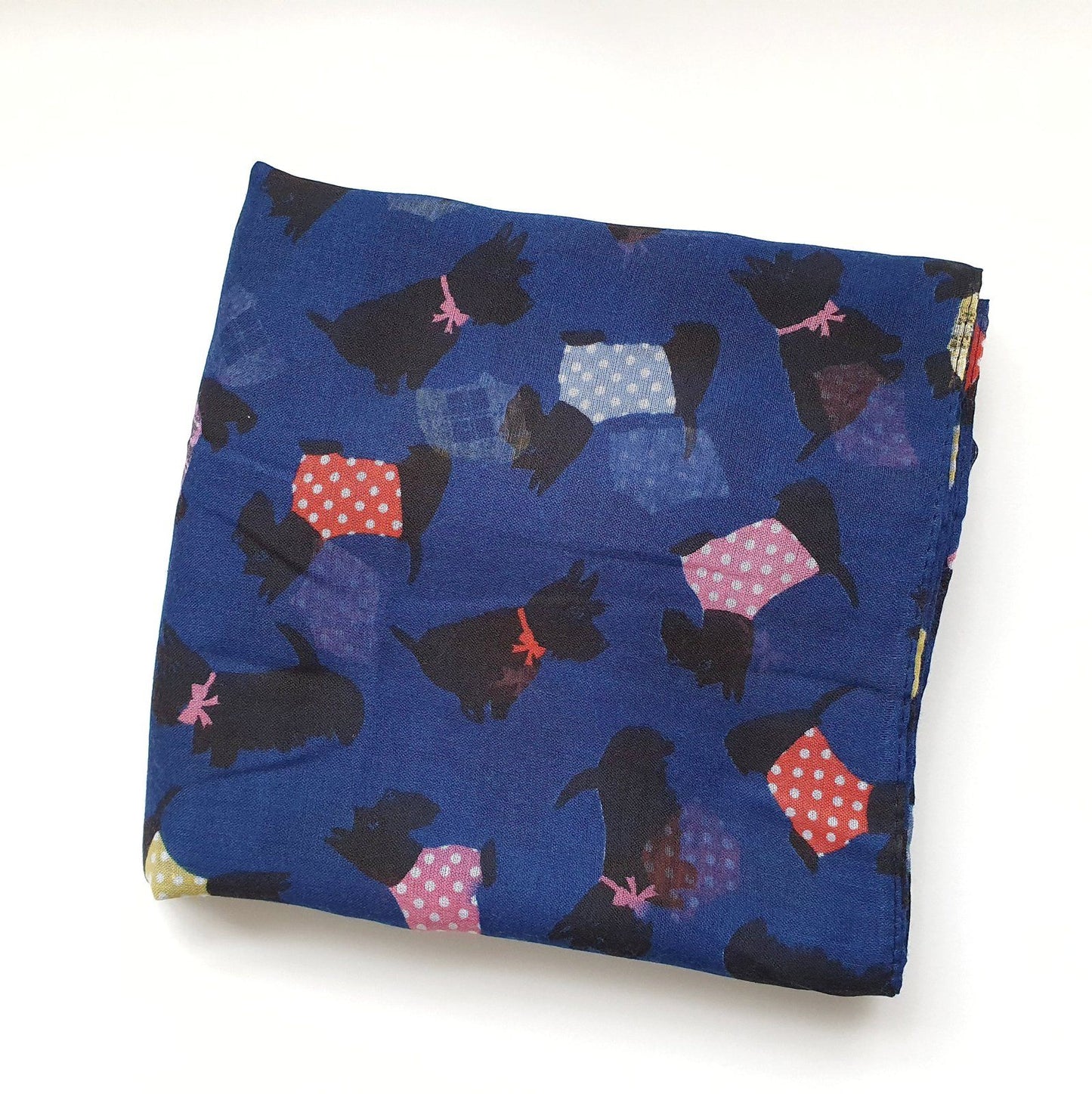 Scotty Dog Scarf Blue