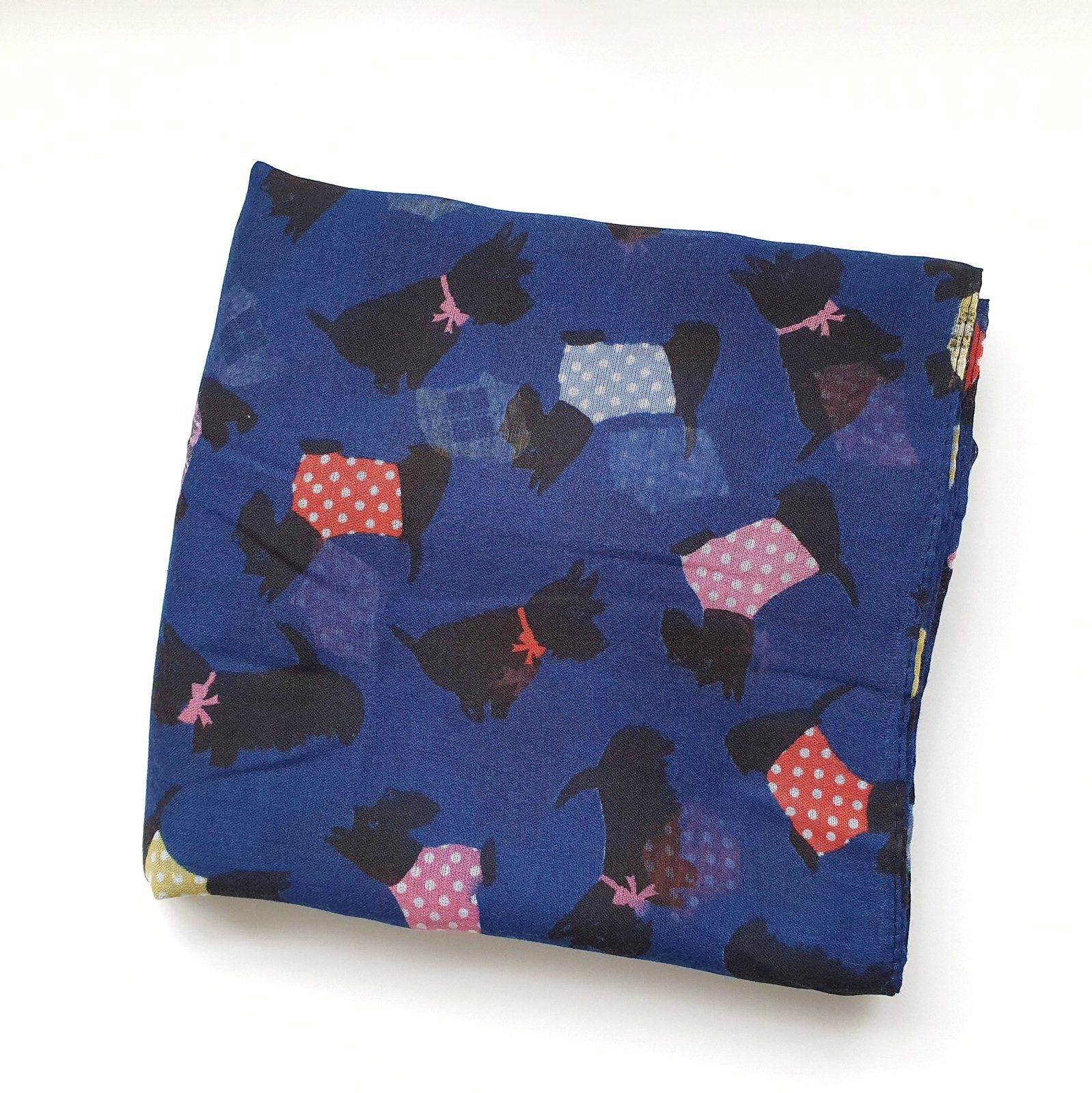 Scotty Dog Scarf Blue