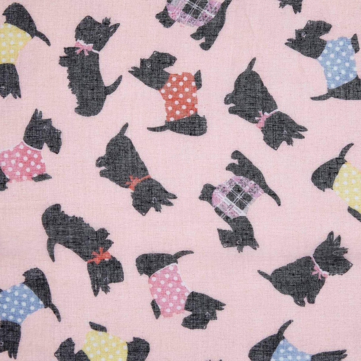 Scotty Dog Scarf Pink
