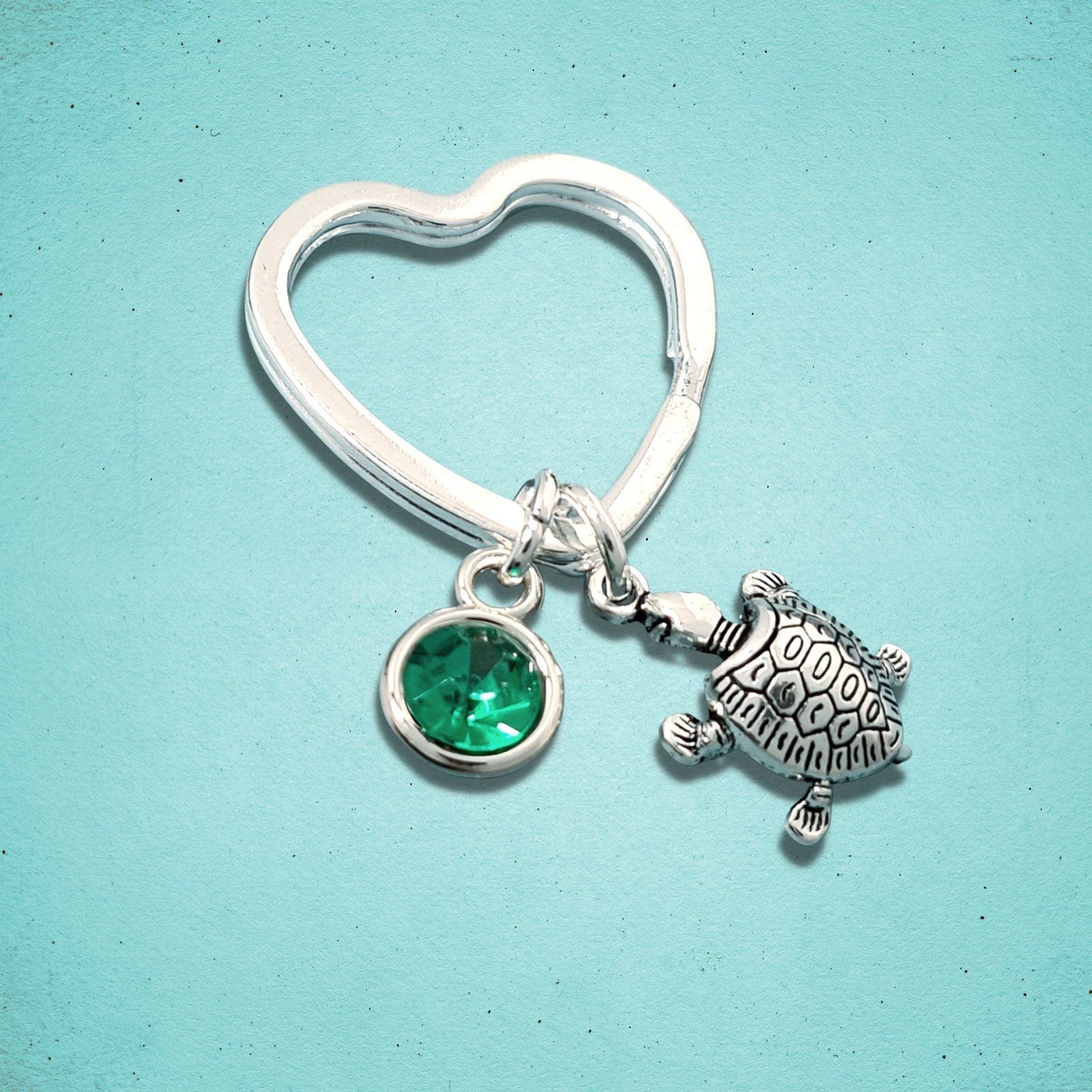 Sea Turtle Keyring Silver