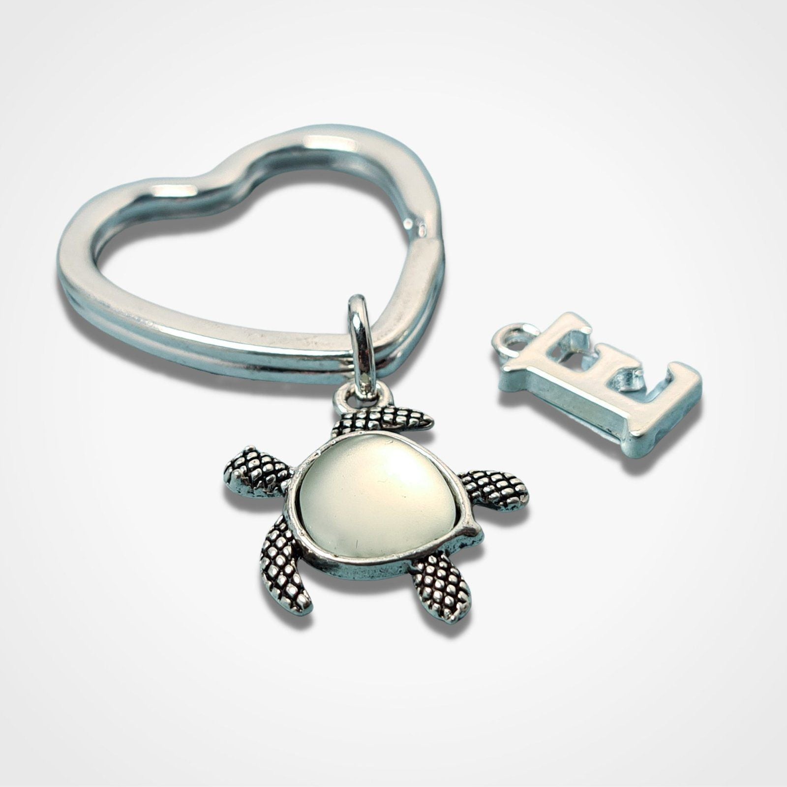 Seaglass Sea Turtle Keyring Eau Nil