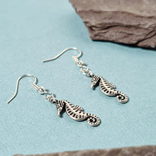 Load image into Gallery viewer, Seahorse Earrings Silver
