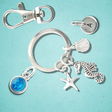 Load image into Gallery viewer, Seahorse Keyring Silver
