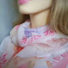 Load image into Gallery viewer, Seahorse Print Scarf Pink
