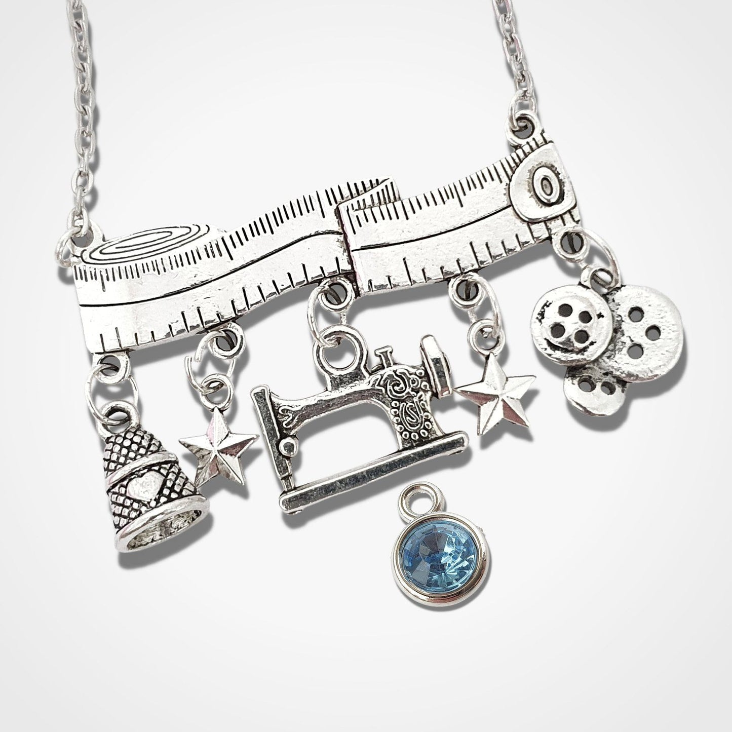 Seamstress Necklace Silver