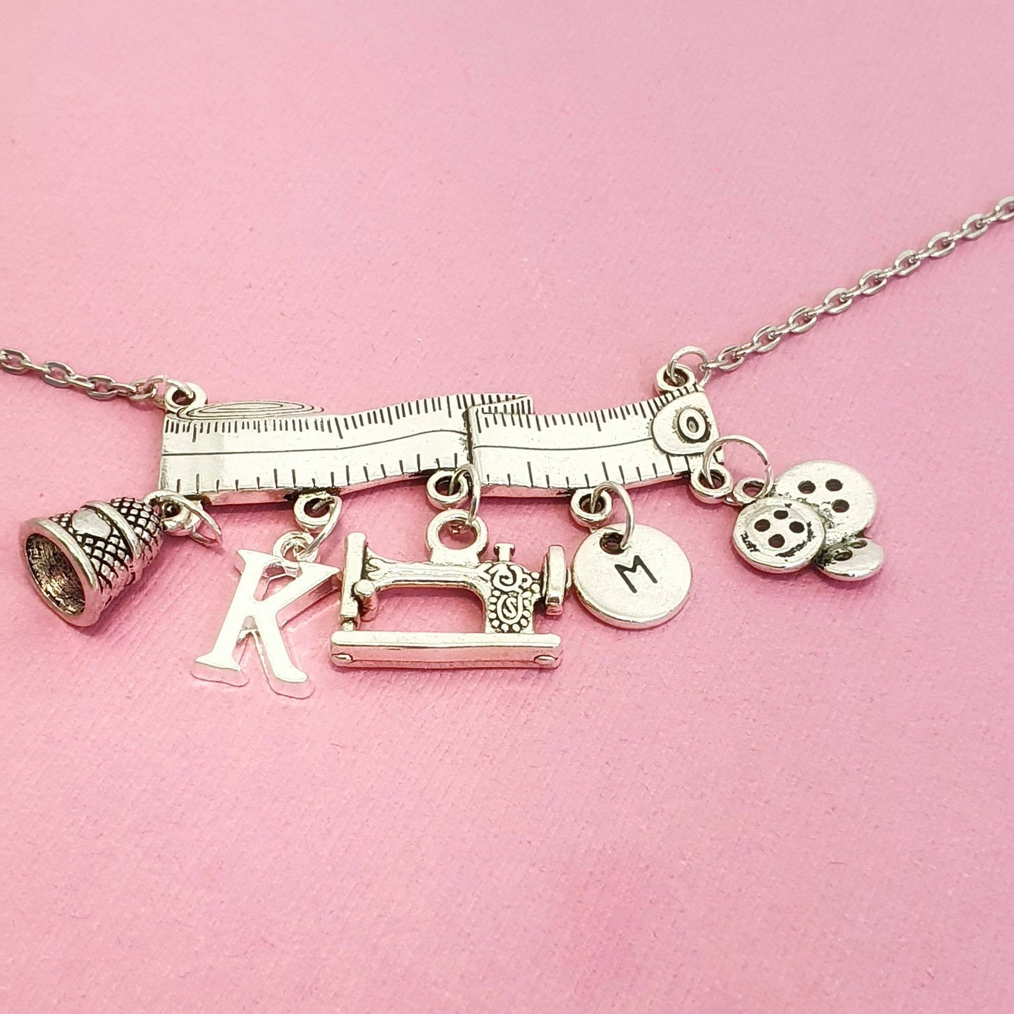 Seamstress Necklace Silver