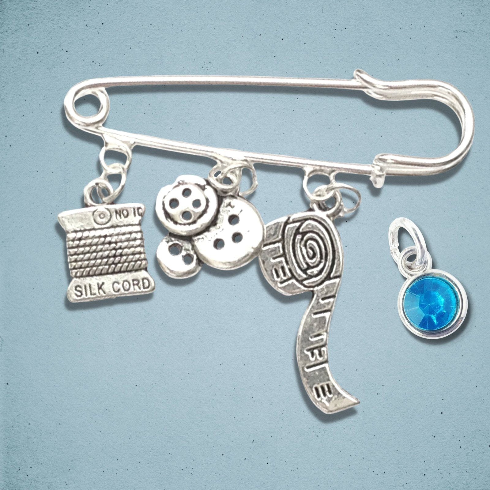 Sewing Brooch Silver