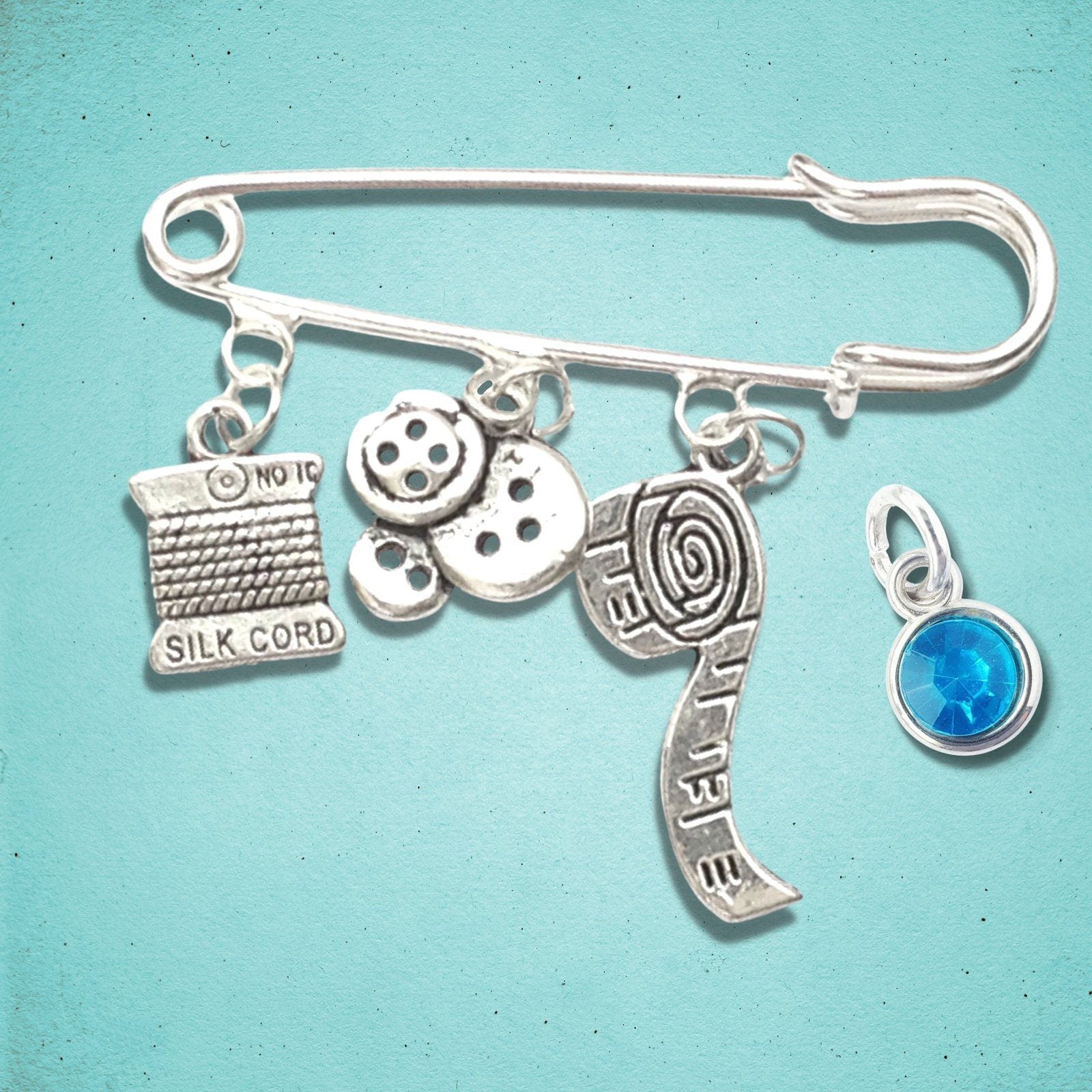 Sewing Brooch Silver