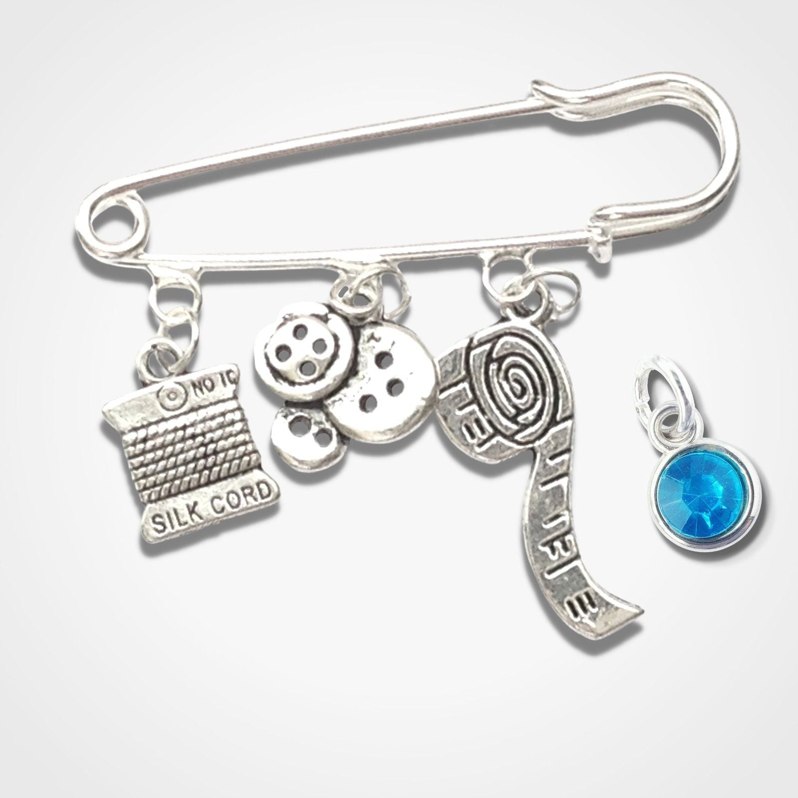 Sewing Brooch Silver
