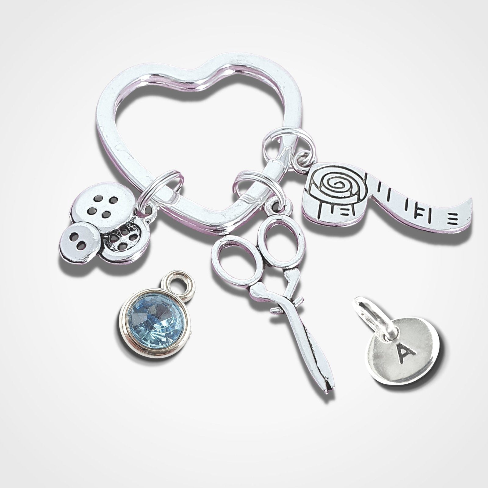 Sewing Keyring Silver