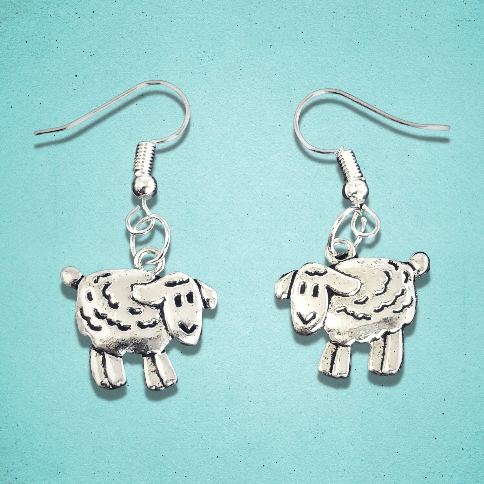 Sheep Earrings Silver