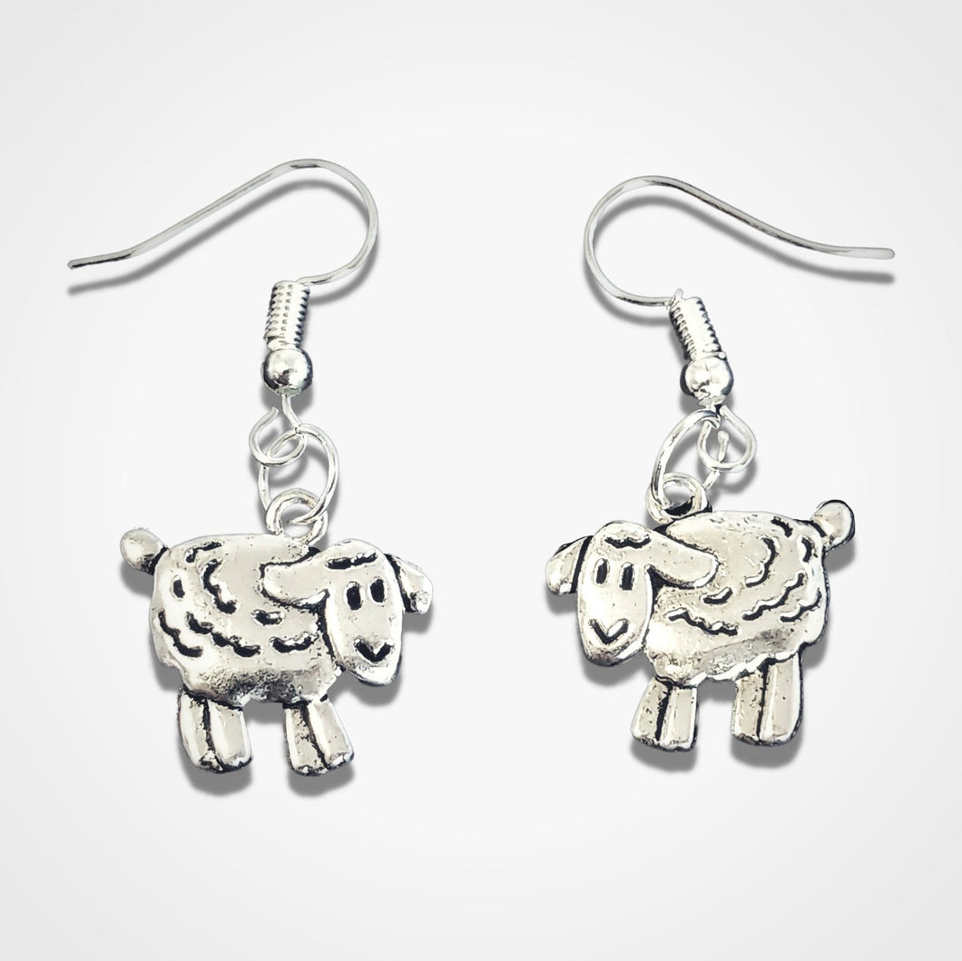 Sheep Earrings Silver